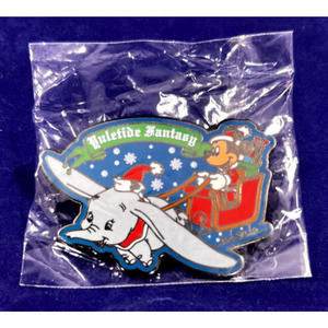Disney Institute Dumbo Flying Elephant Pulling Sleigh Mickey Holiday Tour Pin